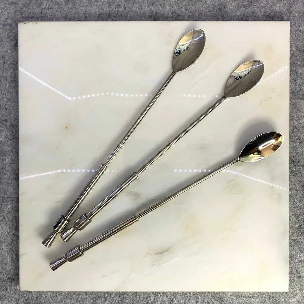 Tanqueray Gin Bar Spoon, Spinning Handle Design, 2010s, Polished Stainless Steel